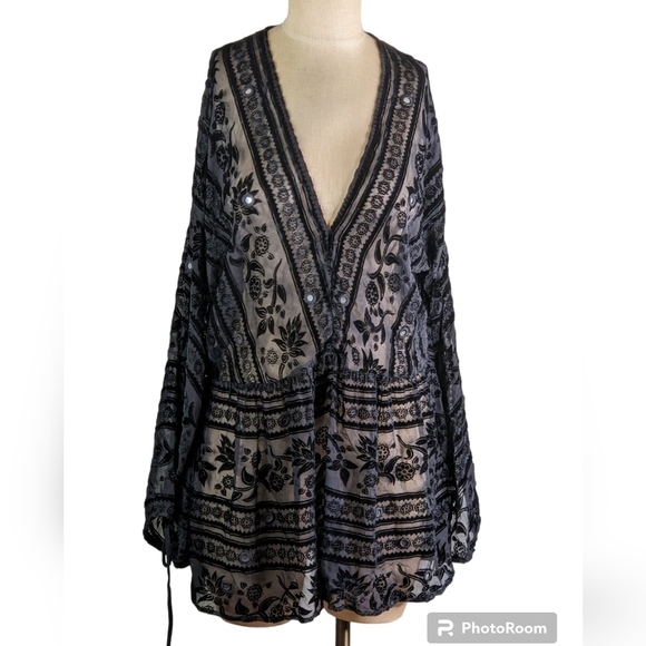 For Love & Lemons Black Mirror Embellished Dress, M, EIC - Picture 3 of 6